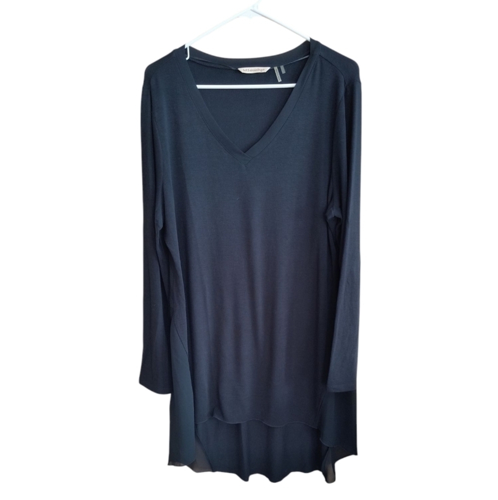 Soft Surroundings Jersey Knit Long Sleeve V-Neck Tunic/Dress Size L